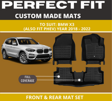 Load image into Gallery viewer, Custom Car Floor Mats for BMW X3 (also fits PHEV models)
