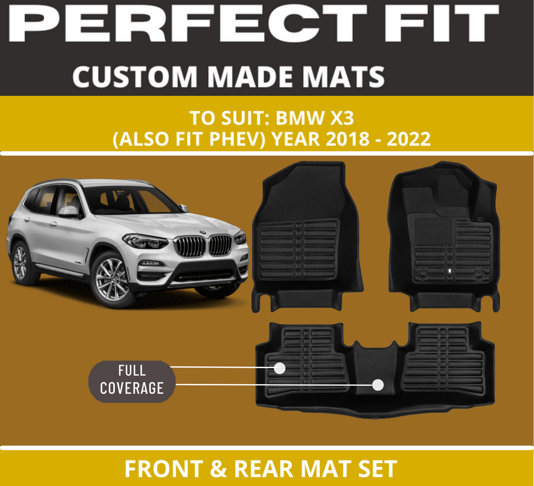 Custom Car Floor Mats for BMW X3 (also fits PHEV models)