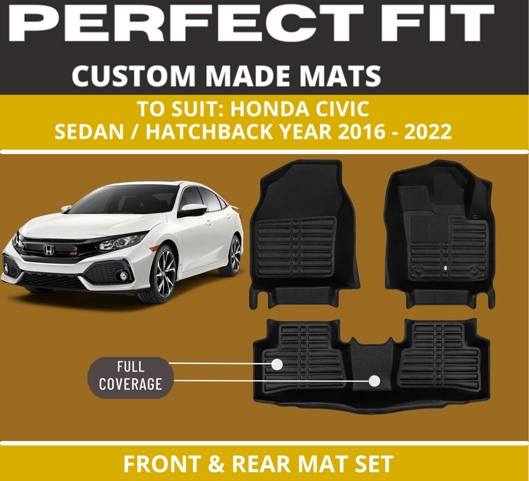 Custom Car Floor Mats for Honda Civic Sedan/Hatchback